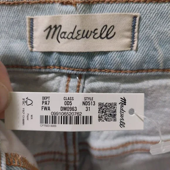 Madewell Women's Mid-Rise Perfect Vintage Jeans W31 W/ Magic Pockets Light Wash - Picture 3 of 11